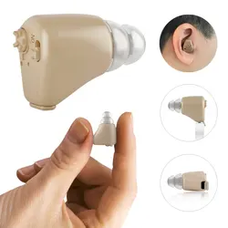 Rechargeable Mini In-Ear Sound Amplifier Wireless Headset Hearing Aid Device with Battery Ear Handset Tool for Deaf