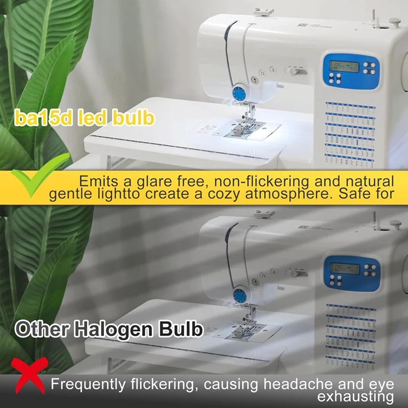 BA15DLED 120 فولت المزدوج الاتصال حربة قاعدة LED لمبة 0 واط الهالوجين JD T3/T4 ماكينة خياطة بديلة مكافئة LED لمبة D