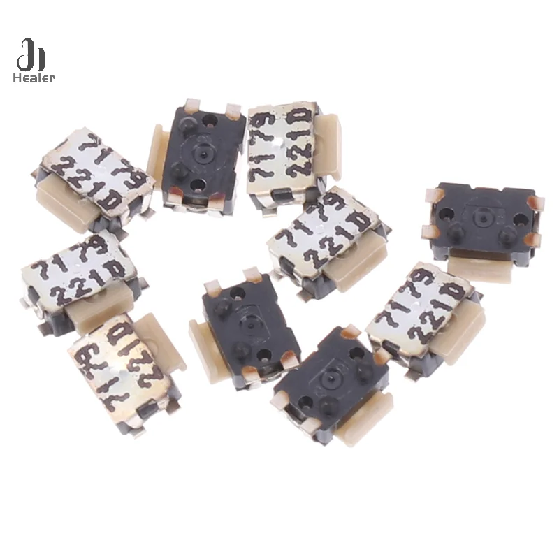 10Pcs KMS221GPLFS Flat Head Small Tortoise Touch Side Button Switch Patch 4 Feet Mobile Phone Camera Touch Button