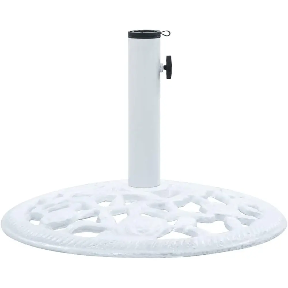 

Round Patio Umbrella Base, Heavy Duty Umbrella Stand Outdoor Stand Umbrella Holder or Patio, Swimming Pool, Outdoor, White 26.5