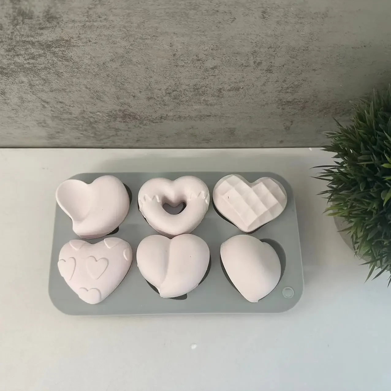 Valentine\'s Day Love Silicone Mold Heart Shape Cake Mould Plaster Wedding Home Decoration Molds