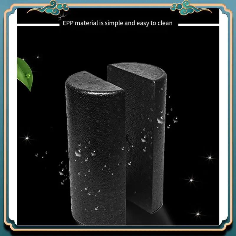 ABMV-2X أسطوانة اليوغا نصف دائرية معدات اللياقة البدنية اليوغا رغوة الأسطوانة الأسود اليوغا الطوب