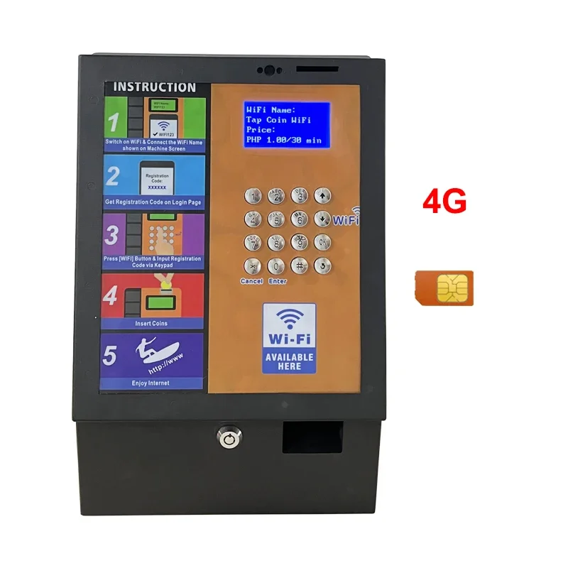 Trending Products 2022 Hotspot Business 4G Outdoor Coin WiFi Hotspot Distributeur Automatique WiFi Vending Machines