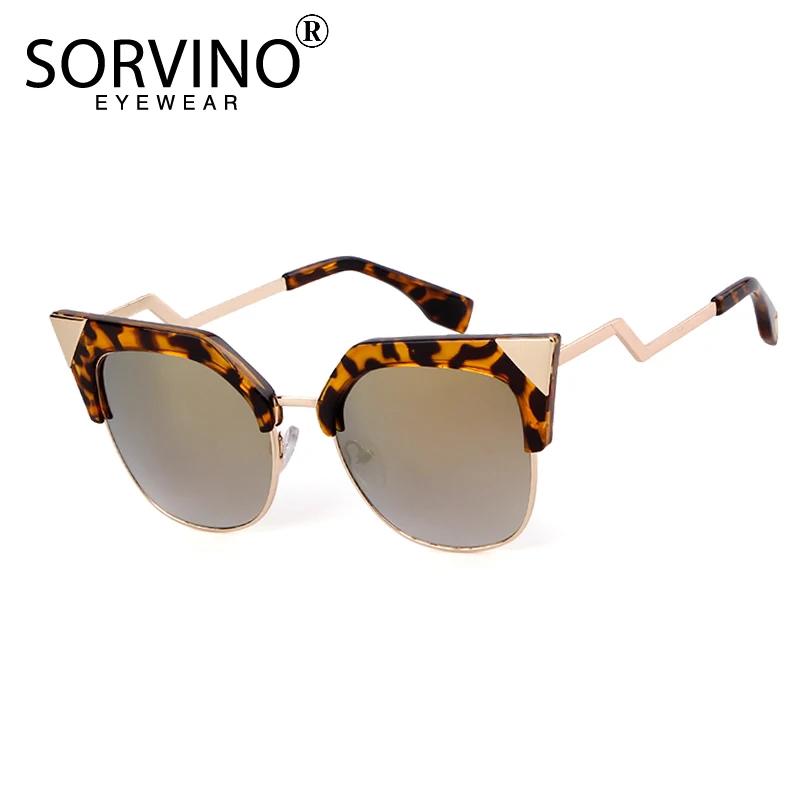 SORVINO New Fashion Brand Designer Irregular Square Sunglasses For Women Men Retro Modern Cat Eye Sun Glasses Ins Trend Shades