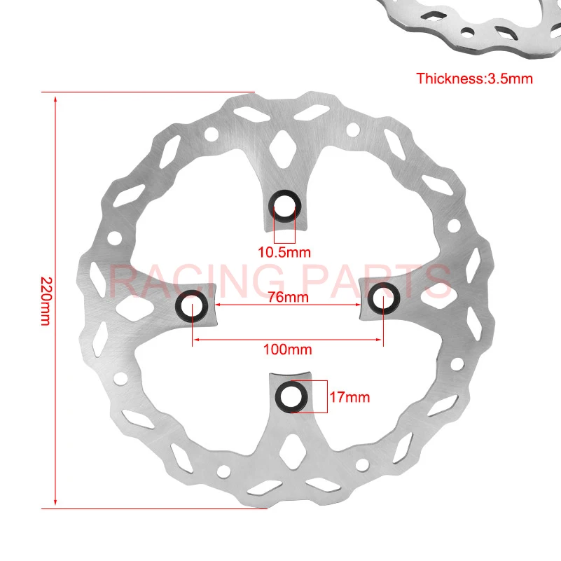 Brake Disc Rotors Compatible with Yozma IN10 and Pro Electric Dirt Bikes Stainless Steel Replacement (IN10 Pro Front & Rear Set)