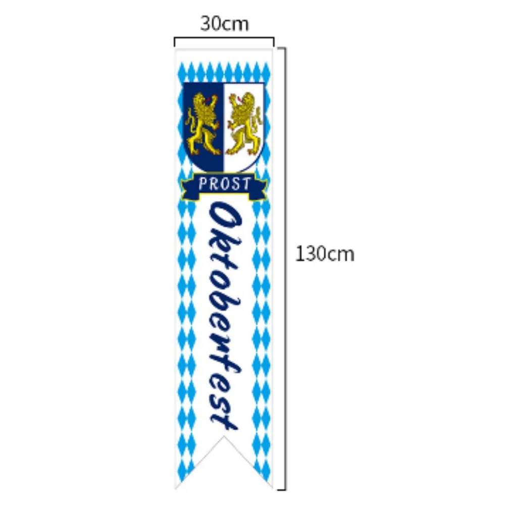 

PESENAR Oktoberfest outdoor scene dress up Oktoberfest flag length 130 cm width 30 cm