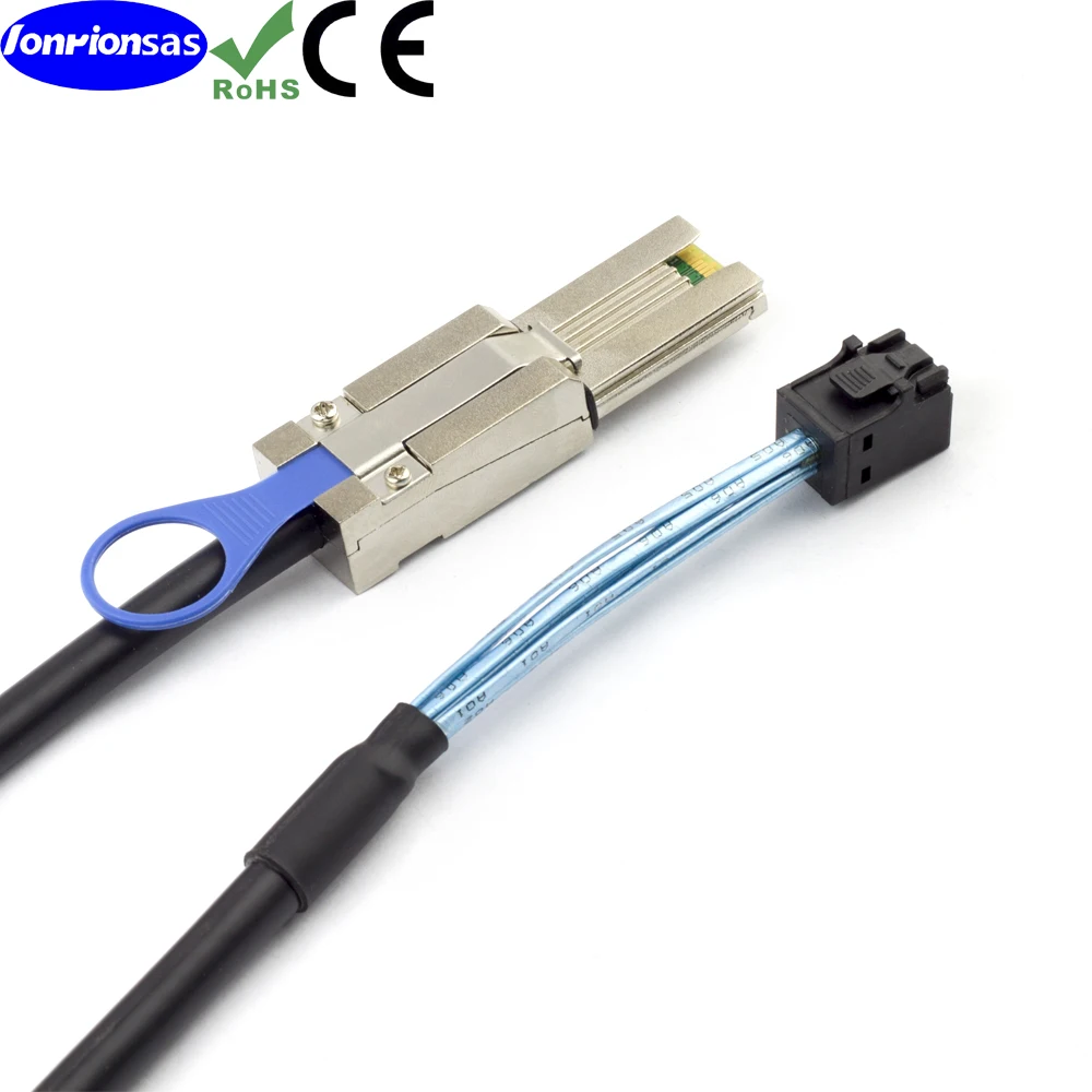 SFF8643 To SFF8088 Mini SAS Straight Cable High Transmission Wire For Server RAID Card SAS Array Storage Extension Cable Multip