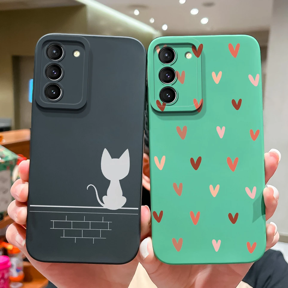For Samsung Galaxy S21 S21 FE S21 Pro 5G Coques Butterfly Soft Silicone Liquid Cover Non Slip Funda For S21/S21Fe/S21+ Case Capa