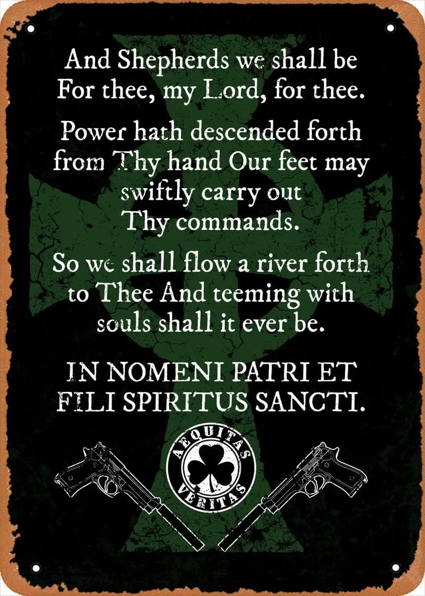 Movie Poster Retro Metal Sign Boondock Saints Movies And Gaming Wall Art Decor Metal Sign - 8 x 12inch sign