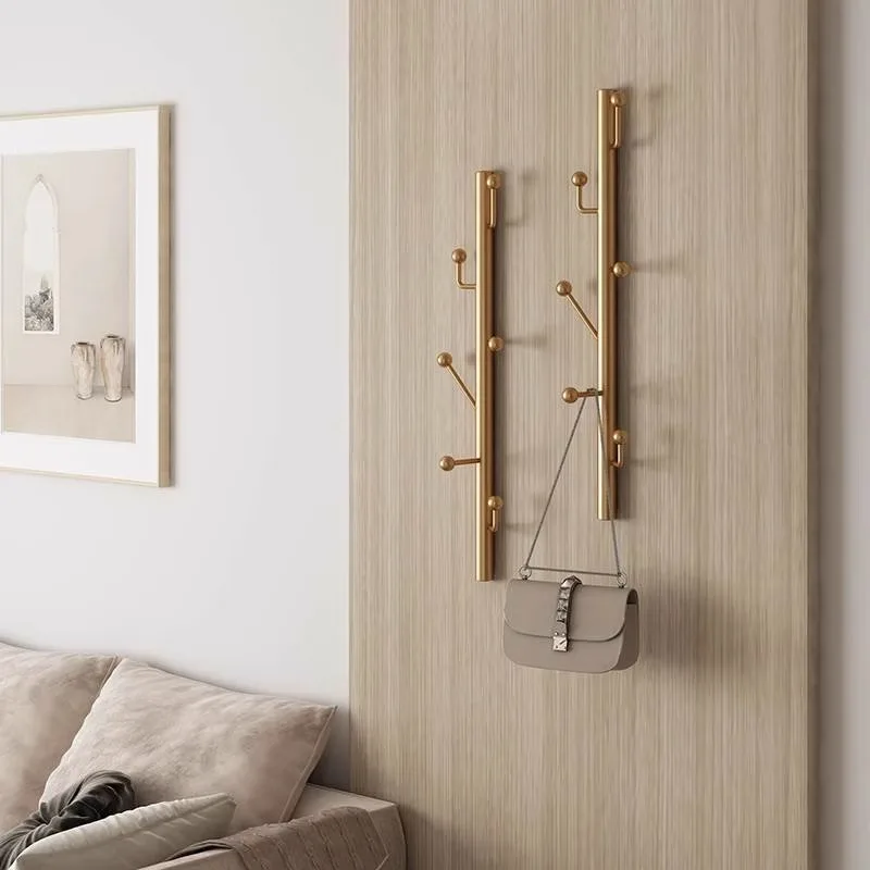 

Wall-Mounted Coat Rack Vertical Hook Hanger No-Drill Hanging Clothing Rack Display Rack for Fashion Store