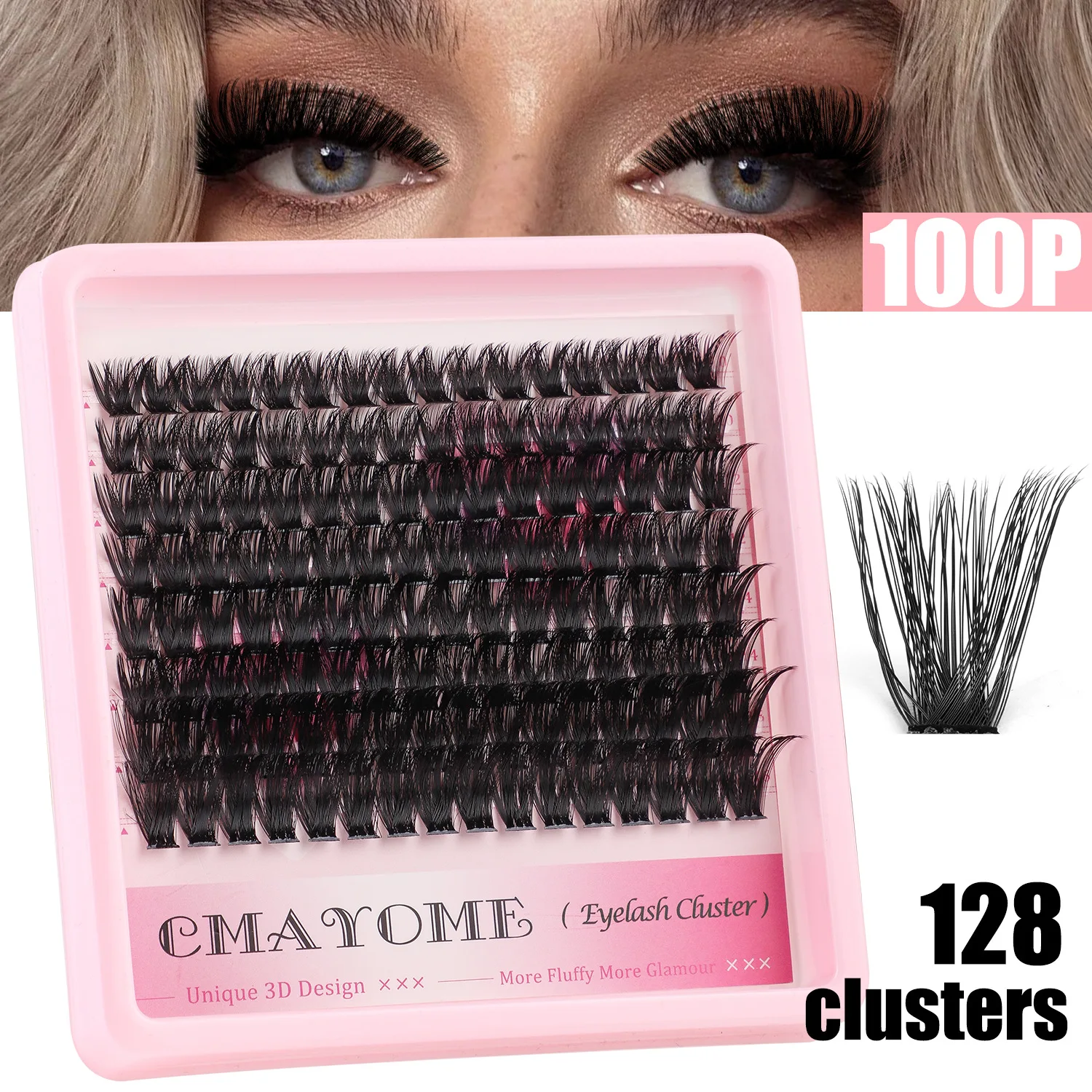 

DIY Segmented Single Tuft of Hair 160 Tufts of False Eyelashes 10-16mm Eyelashes DD Curvature