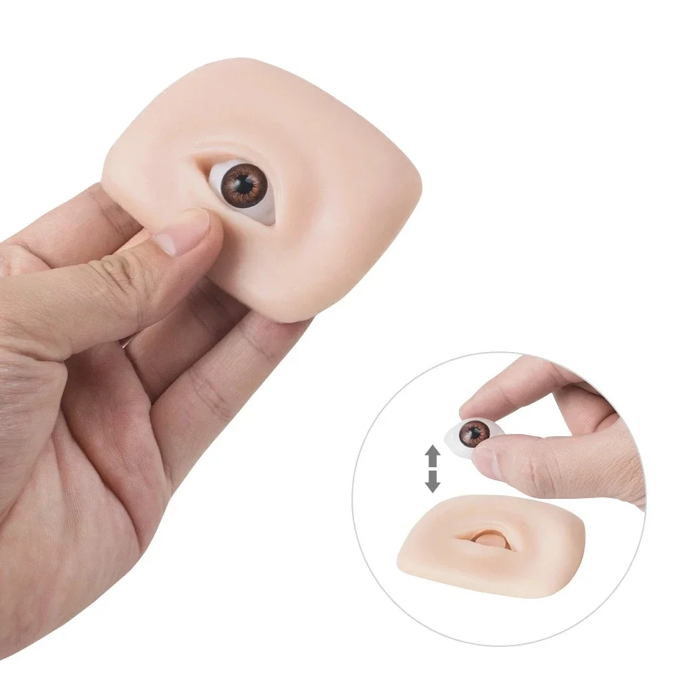 5D Textured Bionic Silicone Microblading Tattoo Eyebrow Eye Module Stereoscopic Eye Makeup Tattoo Training Practice Skin 1pair