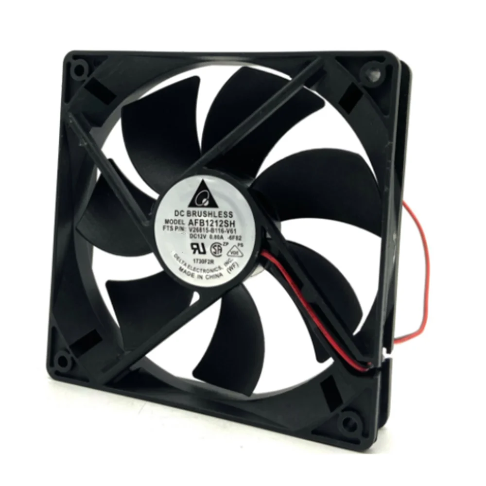 A06M-Cooler Fan AFB1212SH 12025 DC 12V 0.80A Cooling Fan 120X120X25mm Double Ball Bearing 3400 Rpm 113Cfm Fan for Mining