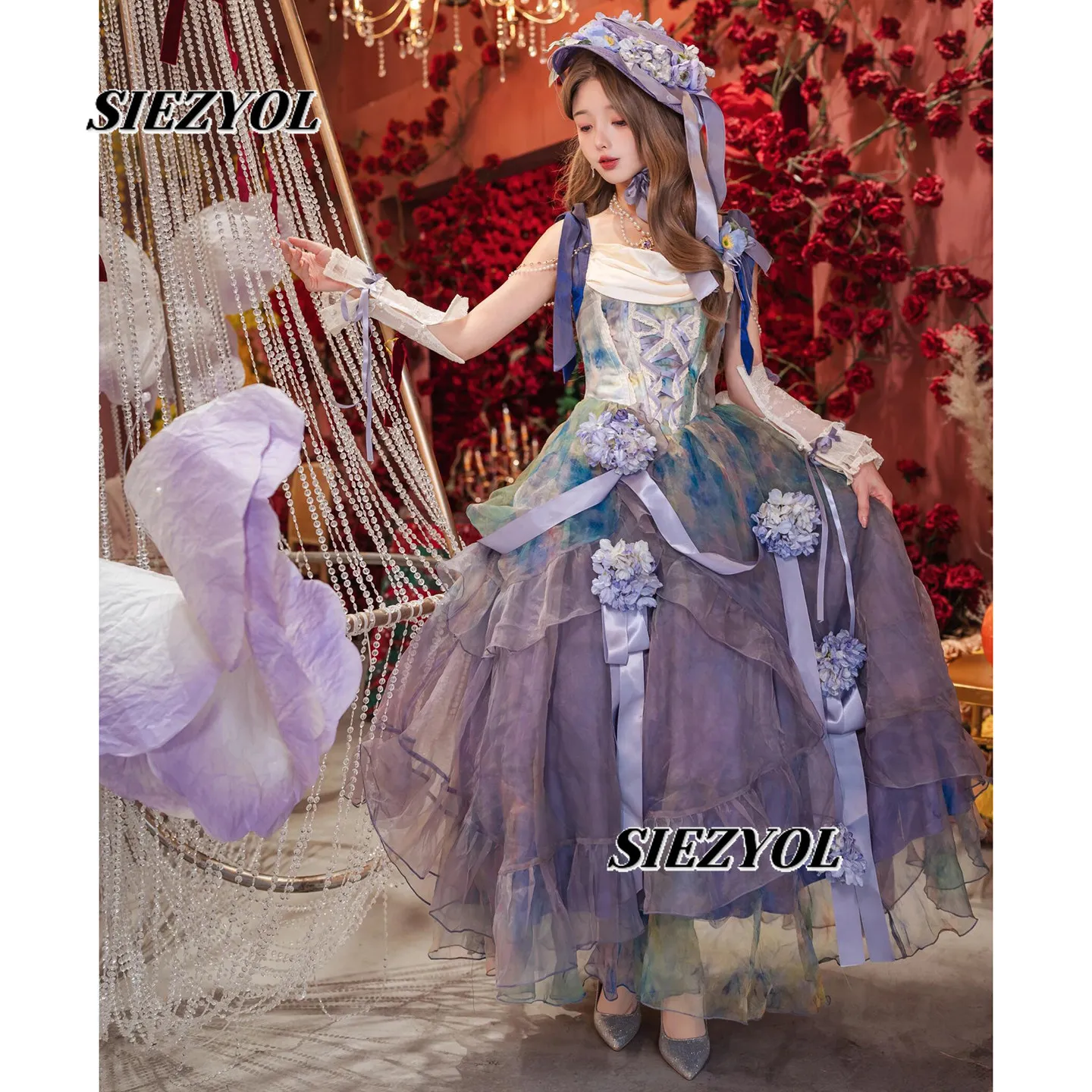 Lolita Long Evening Dress Sweet Beautiful Woman High Sense Birthday Bar Mitzvah Host Graduation Sleeveless Princess Maxi Dresses