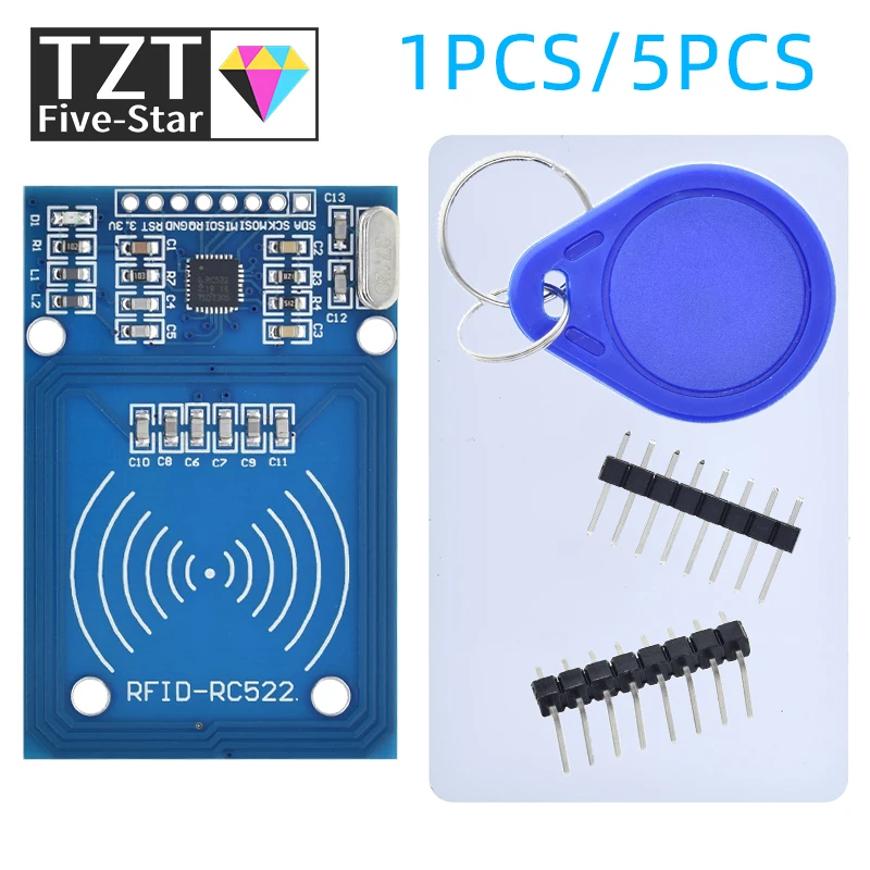 TZT MFRC-522 RC-522 RC522 Antenna RFID IC Wireless Module For Arduino IC KEY SPI Writer Reader IC Card Proximity Module