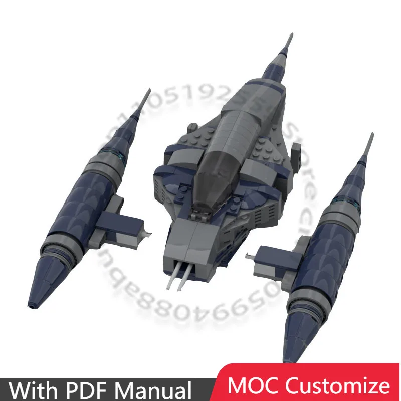 

442 детали: Конструктор «Галактическая Империя» – Коллекционный набор «Нубийский дизайн», Модульный истребитель-архон для патрулирования (MOC), Простой сборный конструктор, Идеальный подарок на праздники