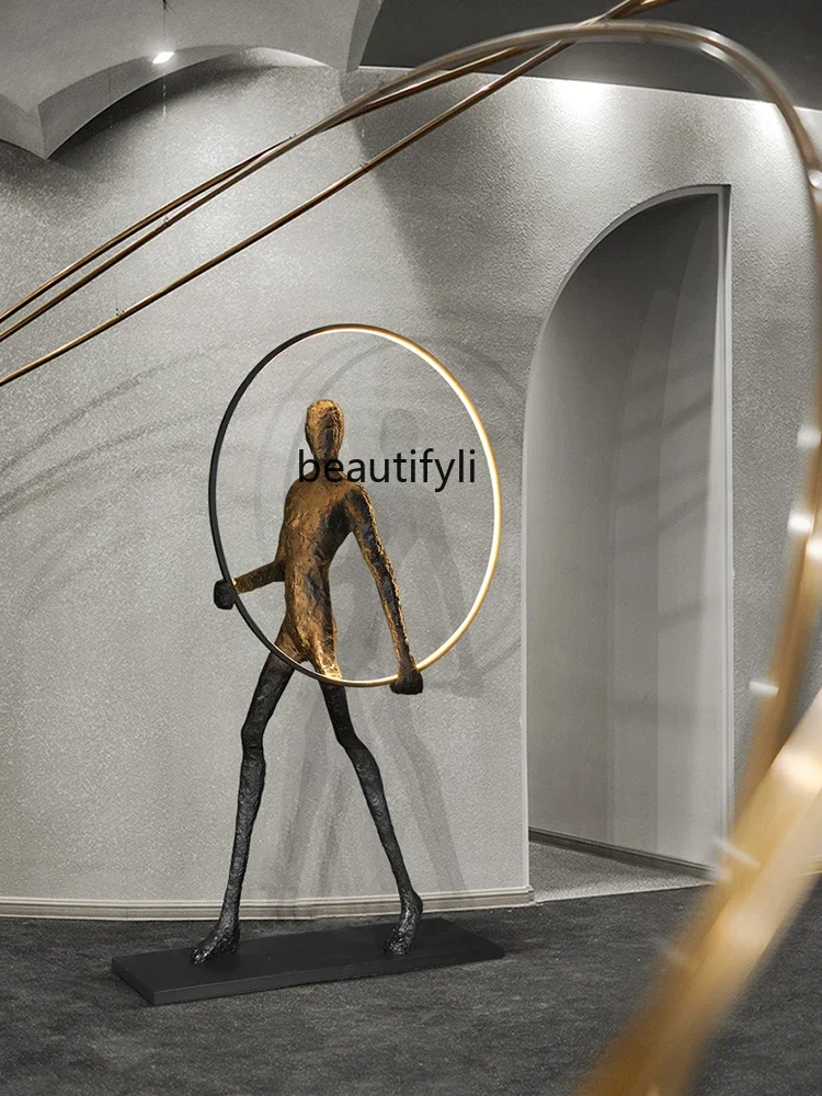 

xzCreative human sculpture floor-standing large ornaments exhibition hall sales office abstract art ornaments living room