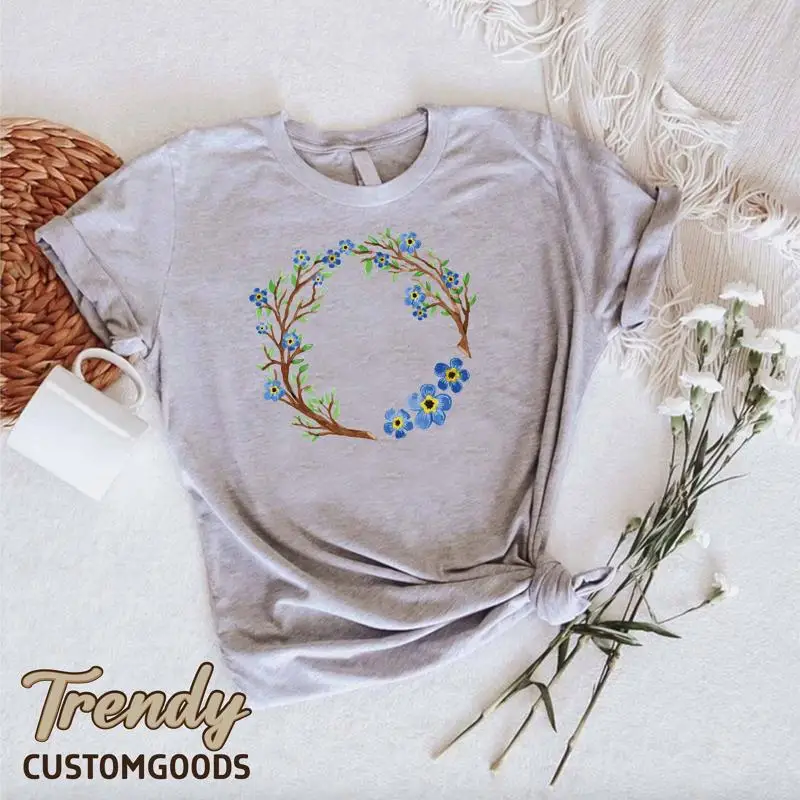 

Floral T Shirt Women Wild Flowers For Botanical Mothers Day Aesthetic Flower Nature Lover Ladies