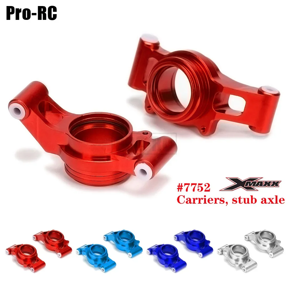 2Pcs Aluminum Alloy Rear Steering Carriers Stub Axle Hub #7752 for RC Car 1/5 Traxxas XMaxx X-Maxx 77076-4 77086-4 Upgrade Part