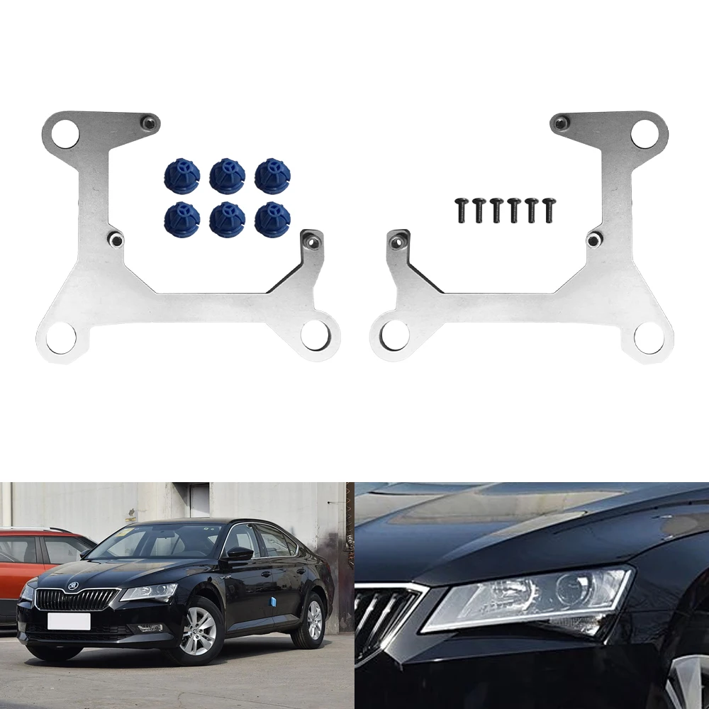 

TAOCHIS Car-Styling Adapter Frame Headlight Bracket for Skoda OCTIVA 2017-2018 halogen headlamp 3.0 square lens