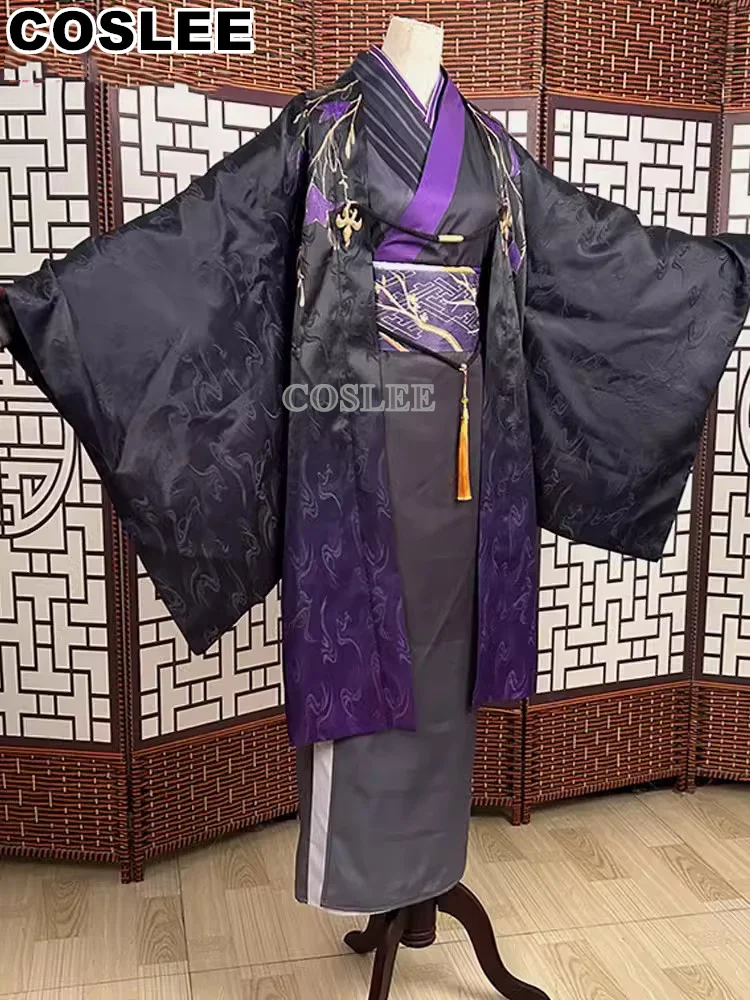 COSLEE Vtuber NIJISANJI Fuwa Minato Cosplay Costume Kimono Bathrobe Uniform Haori Role Play Halloween Party Outfit Men S-L New