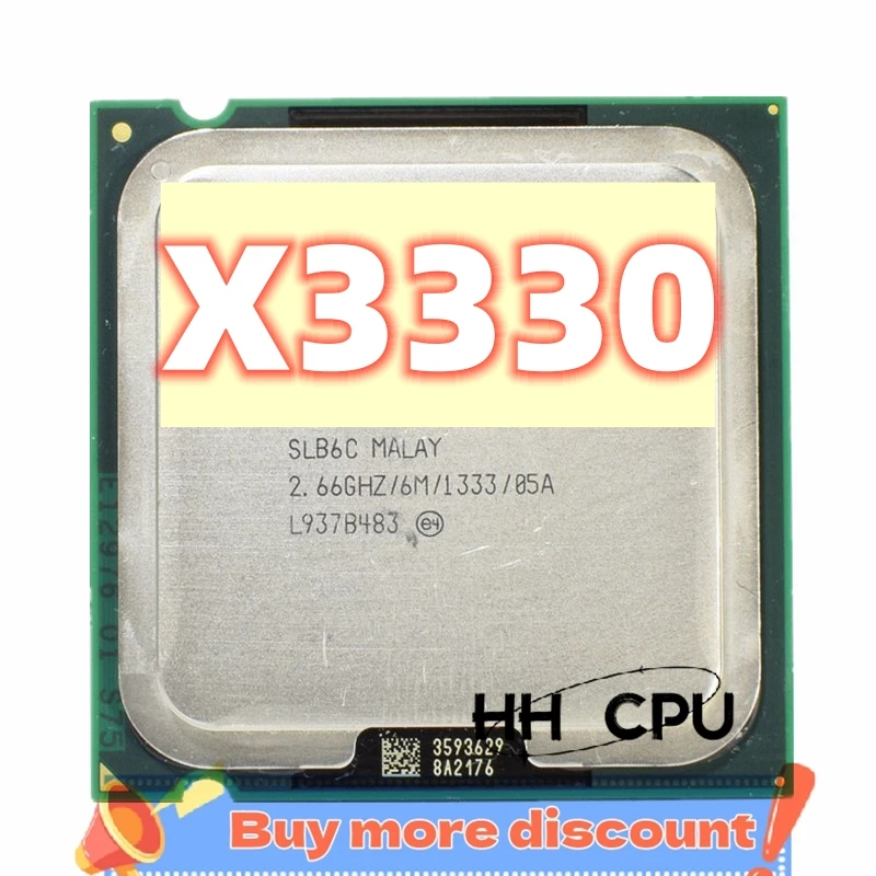 Xeon-Processeur X3330 Quad-Core, 2.66GHz, LGA 775, 95W, 6M, Cache Server
