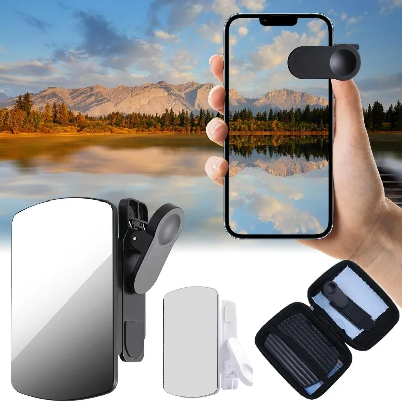 Smartphone Camera Mirror Reflection Clip Kit Adjustable Mirror Reflector Phone Lens Reflecting Selfie Vlog Shooting Artifact