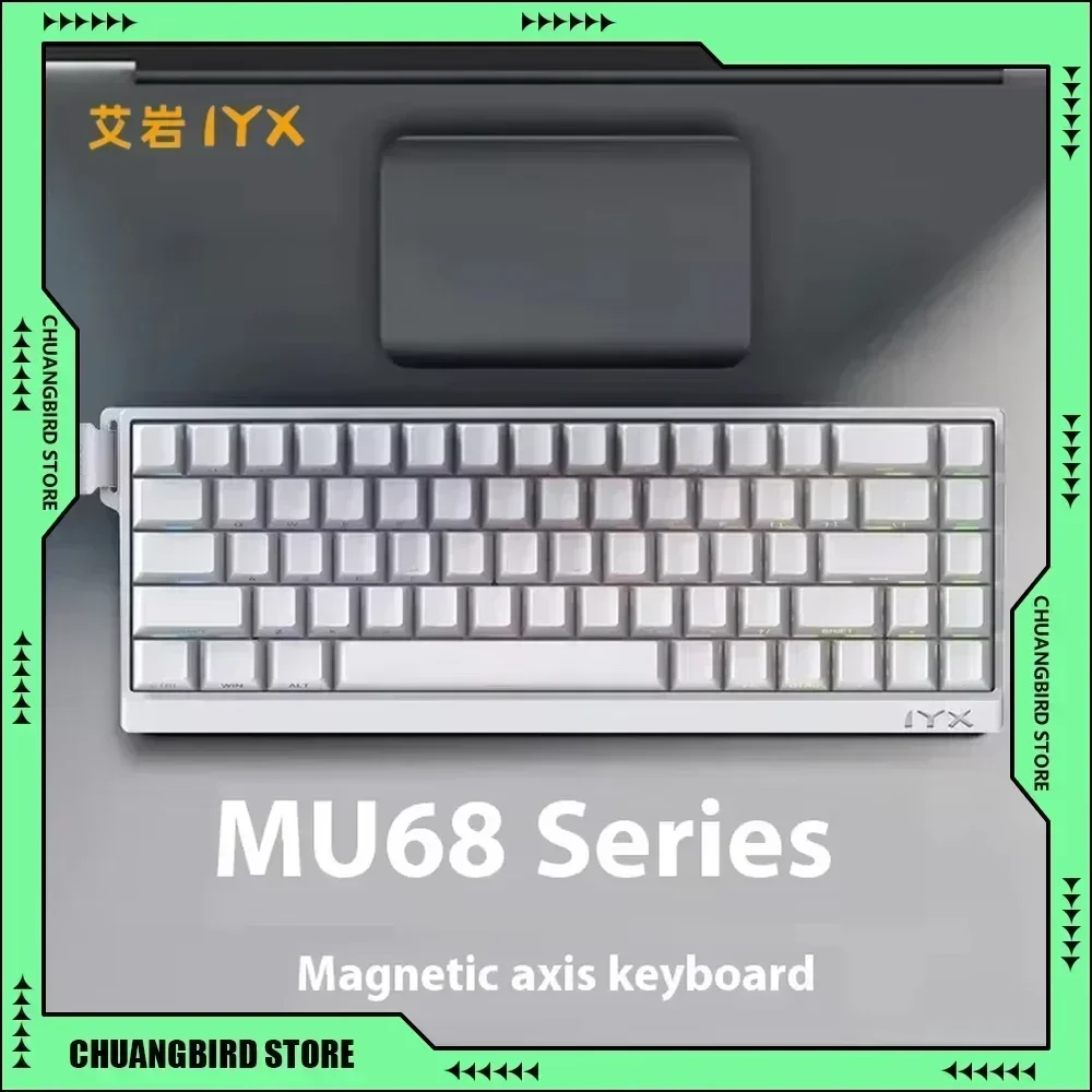 IYX MU68 Pro RGB Backlit Magnetic Switch Mechanical Keyboard Hot Swap Wired Customize Gamer Keyboards Aluminum Alloy Man Gifts