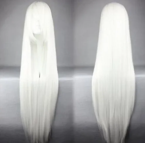 

100cm Long Touhou Project-Fujiwara no Mokou White Cosplay Costume Wig
