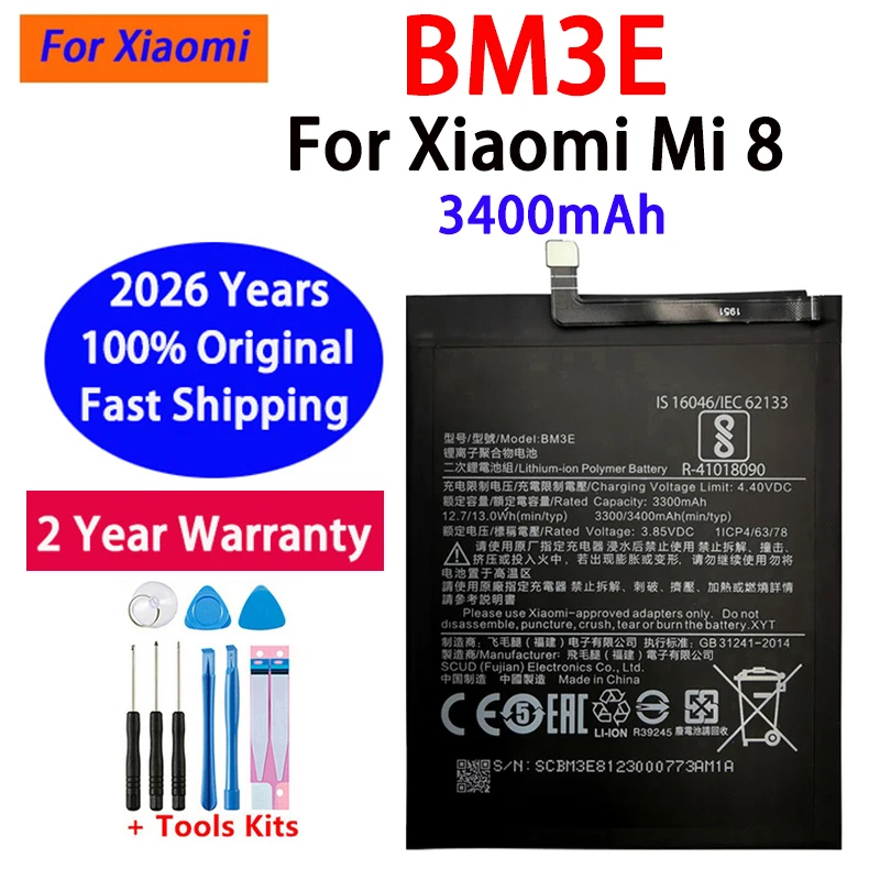 Baterías 100% originales BM4N BM4M BM4X BM4Y BM55 BP42 BM59 BM58 para Xiaomi Mi 8 9 10 11 11i 11T Ultra SE Lite A3 Mix4 5G 4