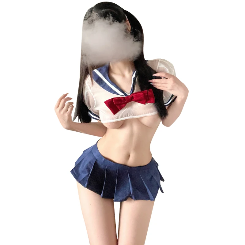 Uniforme Escolar de Anime para adultos, disfraces femeninos, ropa interior Sexy porno de estilo japonés, minifalda sexual erótica, juego de rol para