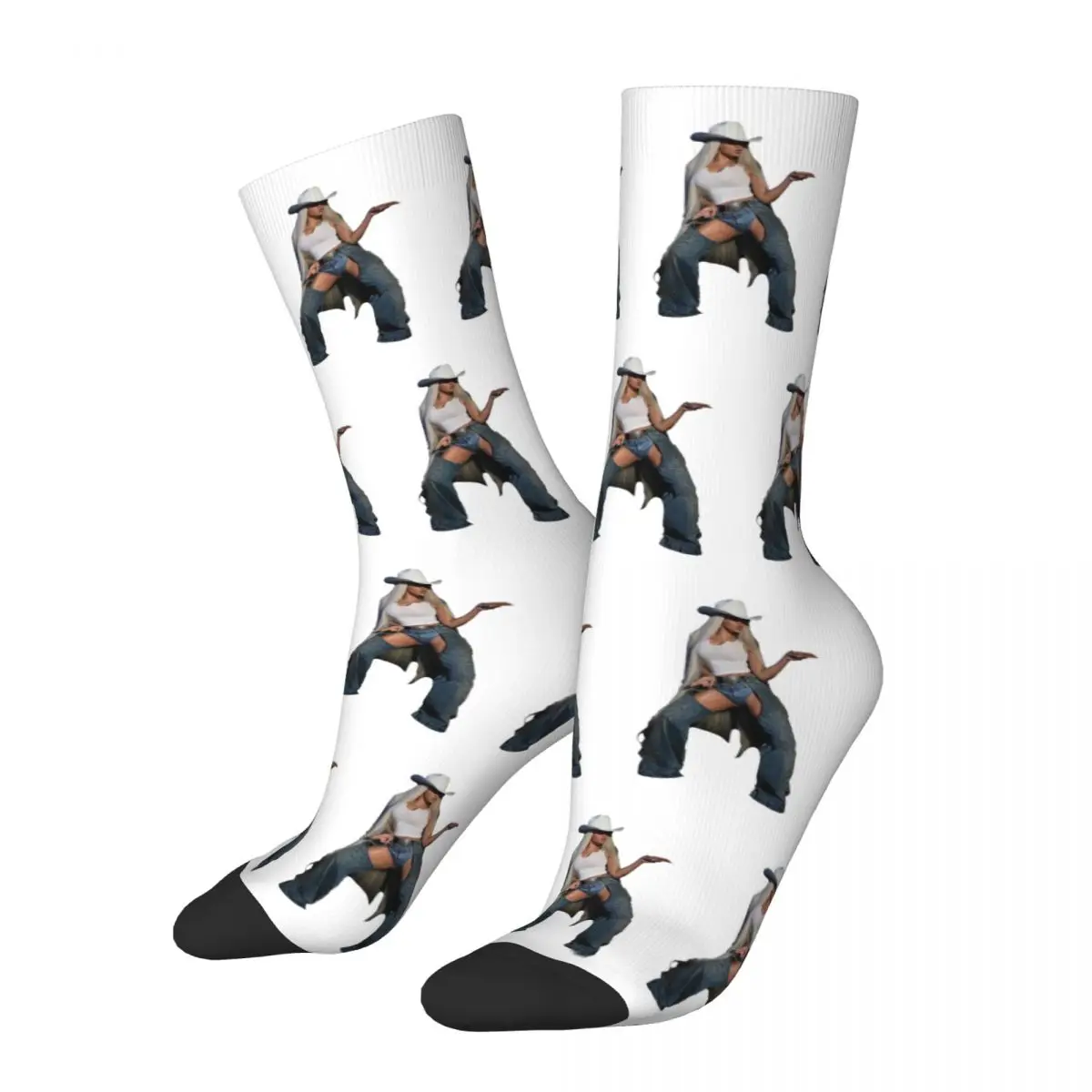 

2024 Cowboy Carter Album Beyonce Theme Design Socks Accessories for Women Men Cozy Sock