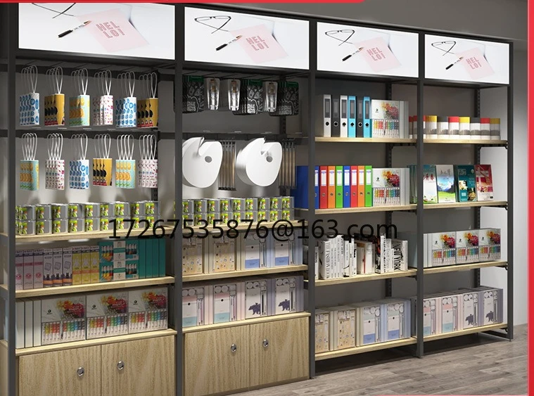 

Steel and wood shelves Convenience store snacks Makeup Steel and wood supermarket shelves Maternal and infant store shelves
