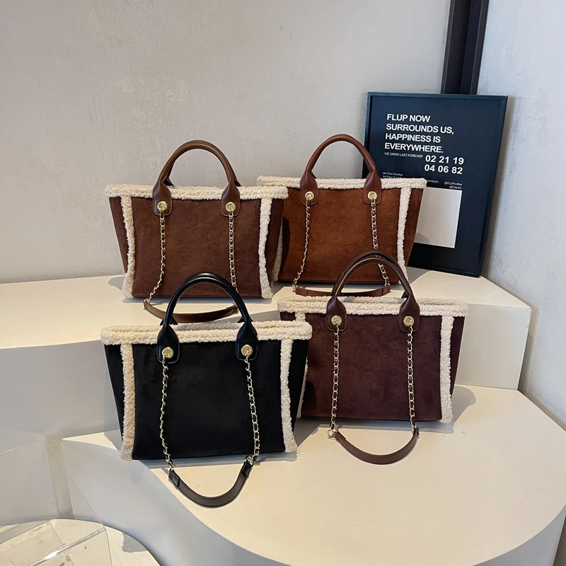 

Высококачественные женские сумки из искусственной кожи, сумки-тоут, повседневные женские сумки-мессенджеры на молнии, модная женская сумка для покупок с цепочкой