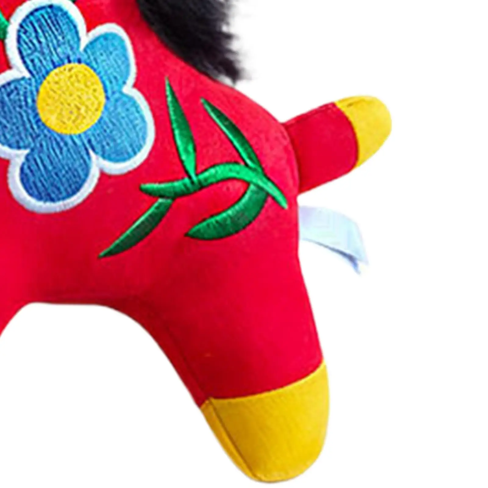 23cm 幸運の中国の干支馬 2026年馬年マスコットぬいぐるみ かわいい人形 馬のぬいぐるみ 精巧なポニーのおもちゃ 祭りの贈り物