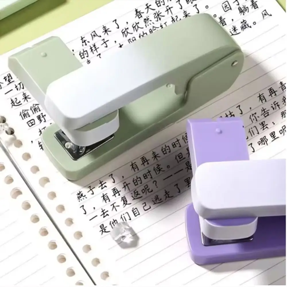 360 Degree Rotary Desktop Stapler Use 24/6 26/6 Staples Easy-Use Gradient Color Stapler Multifunction Heavy Duty