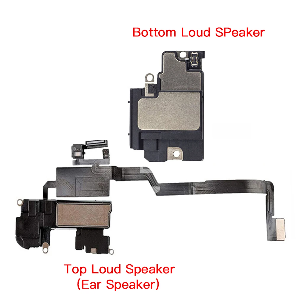 TOP - Bottom Loud Speaker Replacement For iPhone X XR XS Max Ear Speaker With Microphone Flex Cable