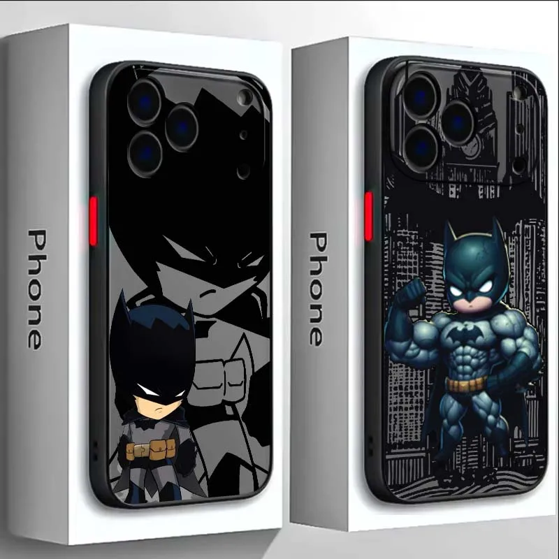 

B-Batman Cartoon Popular Art For Apple iPhone 17 Air 16 15 14 13 12 11 XS X Pro Max Plus Frosted Translucent Phone Case