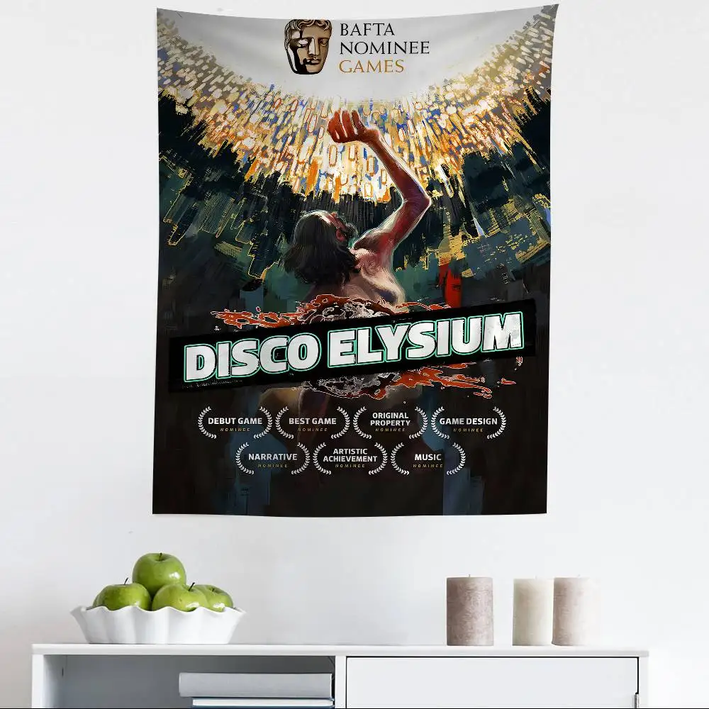 Classic Games D-Disco Elysium Hanging Bohemian Tapestry Hanging Tarot Hippie Wall Rugs Dorm Japanese Tapestry