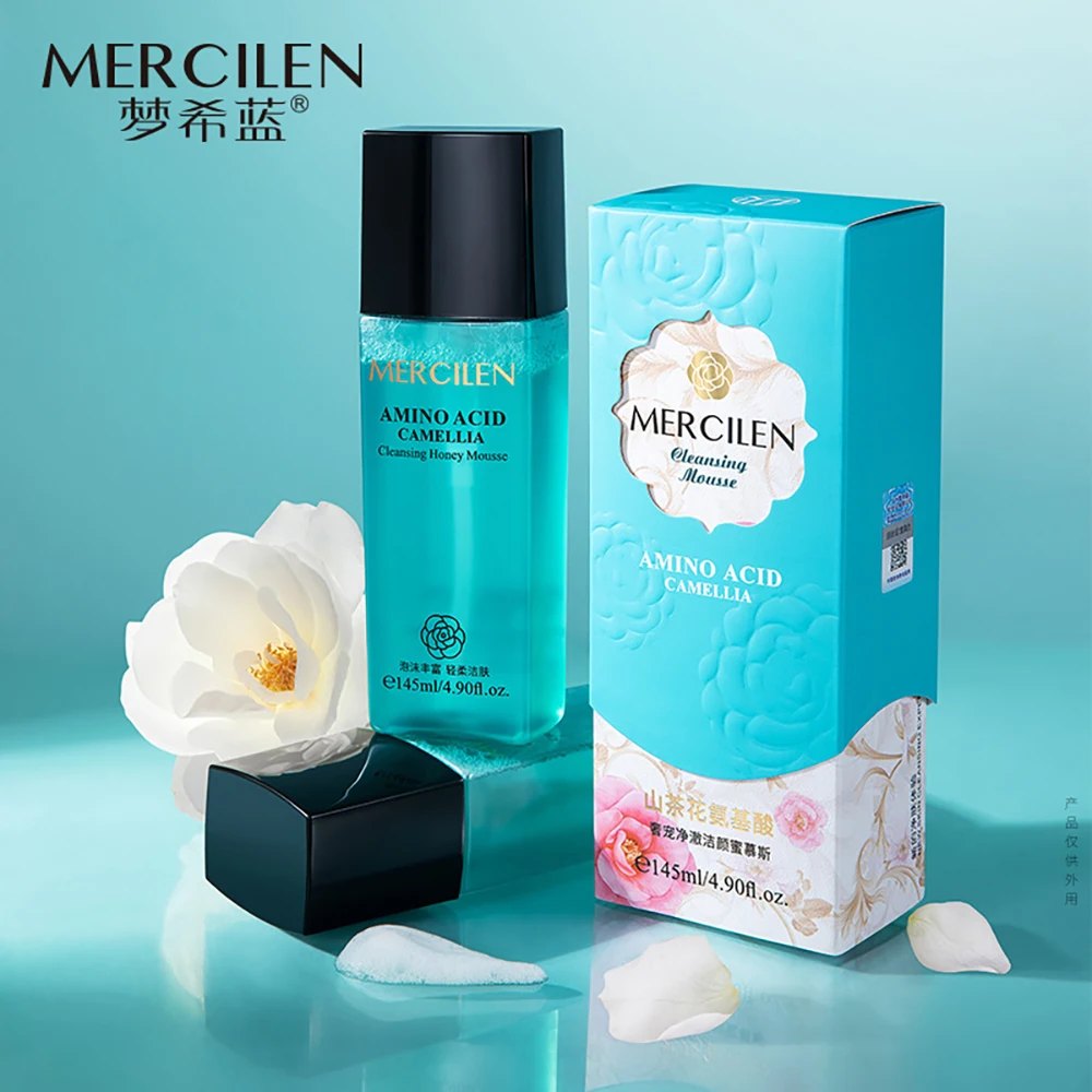 

Camellia Cleansing Face Makeup Removal Blackhead Acne Refreshing Oil Control Moisturizing Cleansing Mousse Facial Cleanser 145ml