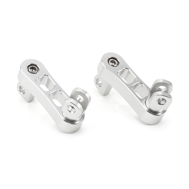 

F9-Motorcycle Replacement Parts Passenger Foot Rest Footpegs Brackets For Sportster Dyna Softail Touring (Silver)