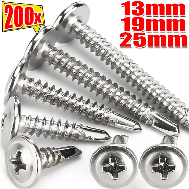 

Саморезы из нержавеющей стали Самосверлящие винты с круглой плоской головкой Крепежный винт Высокопрочный фурнитурный винт из листового металла