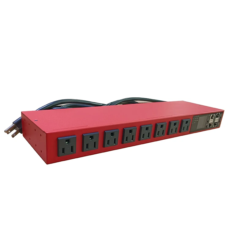 Smart PDU cabinet socket 8-port US Gauge ssh SNMP 485-TCP RTU programming development network remote control