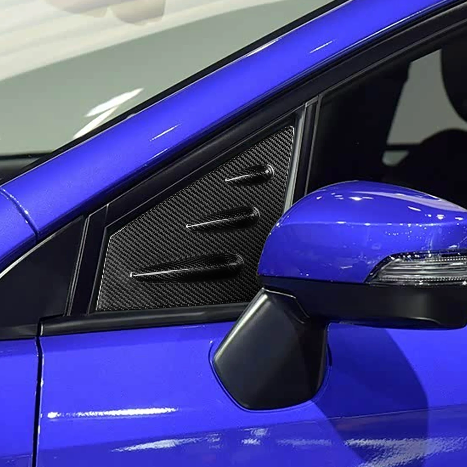 For Subaru Wrxsti 2015 2016 2017 2018 Carbon Fiber 2-Piece A-Pillar Triangular Spoiler Automotive Decoration Accessories