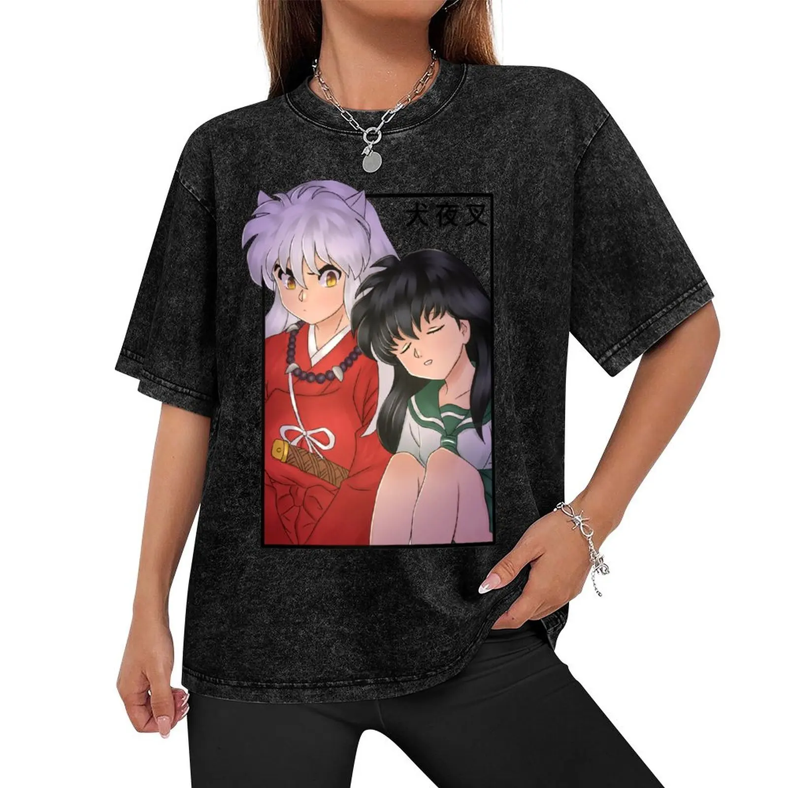 Kagome and Inuyasha T-Shirt Aesthetic clothing luxury t-shirt customs design your own street wear t shirts for men pack