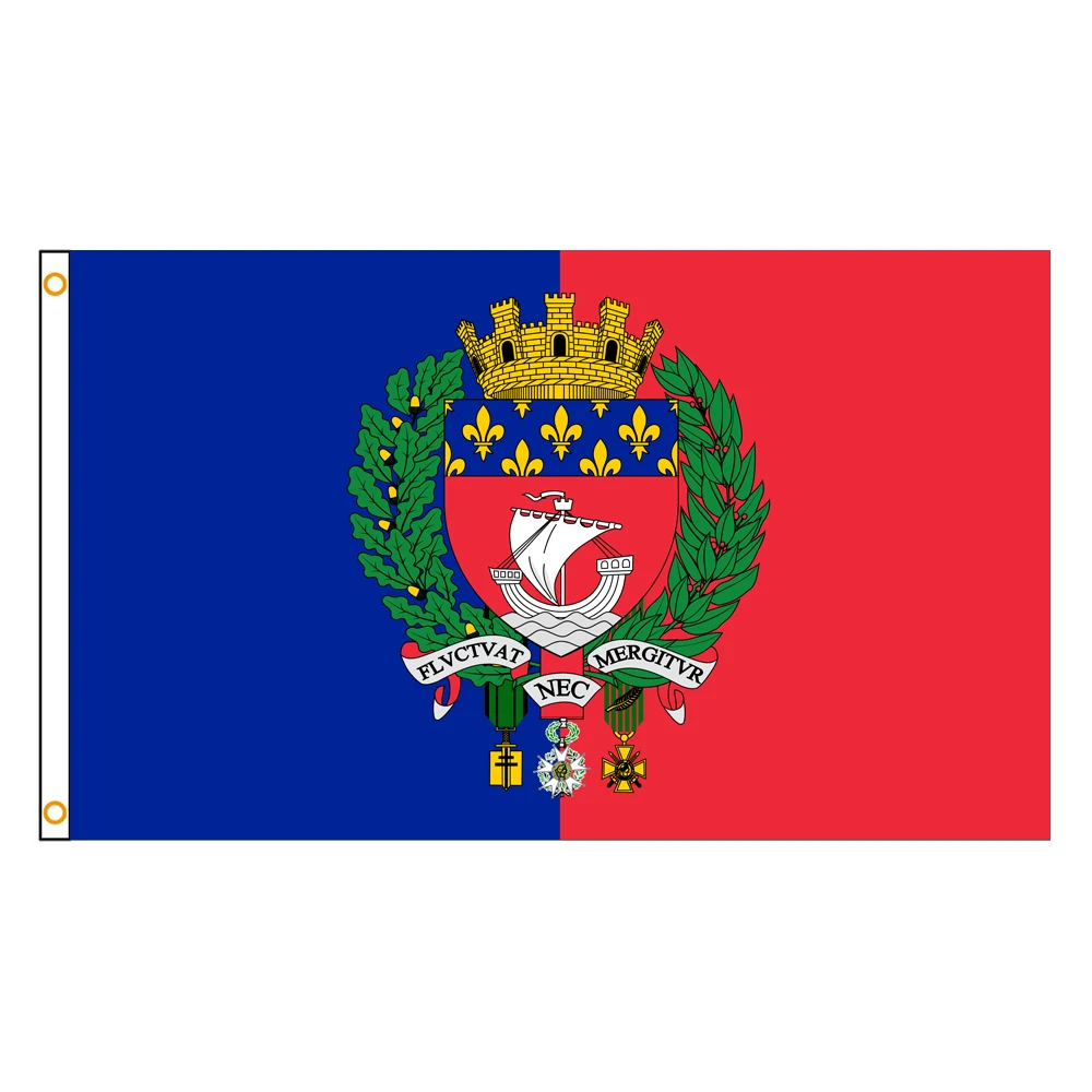 60×90 90x150 120×180CM Paris Emblem Flag Polyester Printed Banner  cities of France Tapestry For Decor