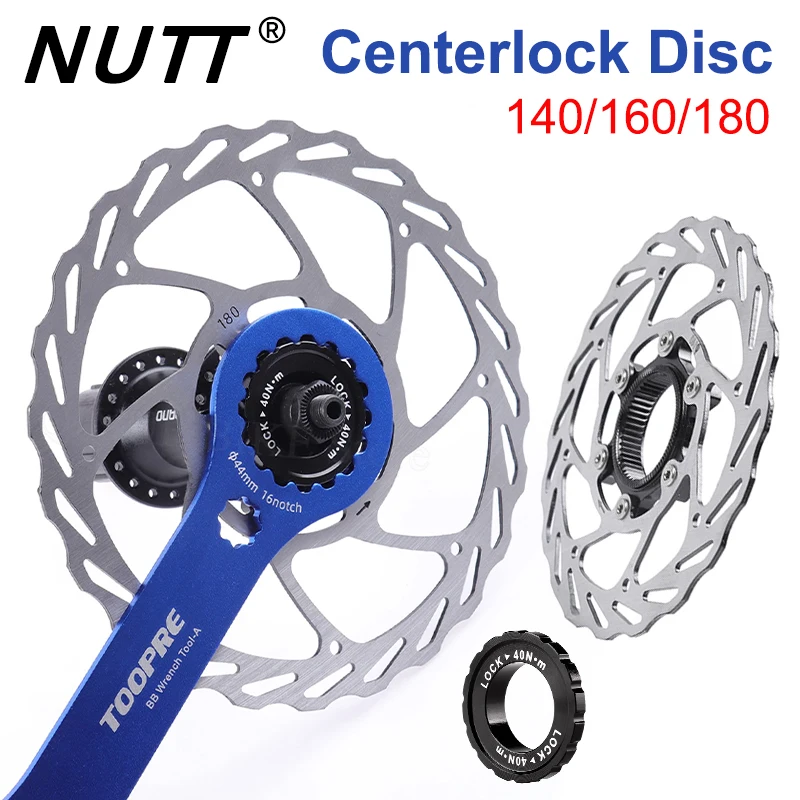 NUTT Centerlock Disc RS6 Rotor 140mm 160mm 180mm MTB Road Bike Center lock  Heat dissipation Disk For Bicycle Mountain Hub Parts