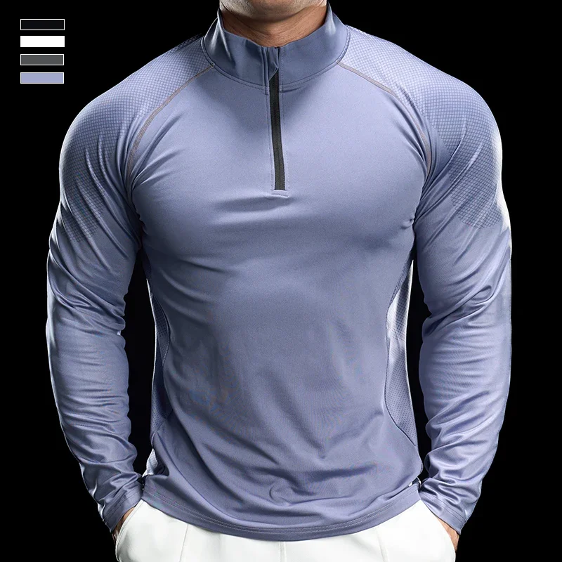 

Mens Outdoor Cycling Quick-drying Sweatshirt Muscle Workout Sportswear Fitness Compression Shirt Gym Training Tees