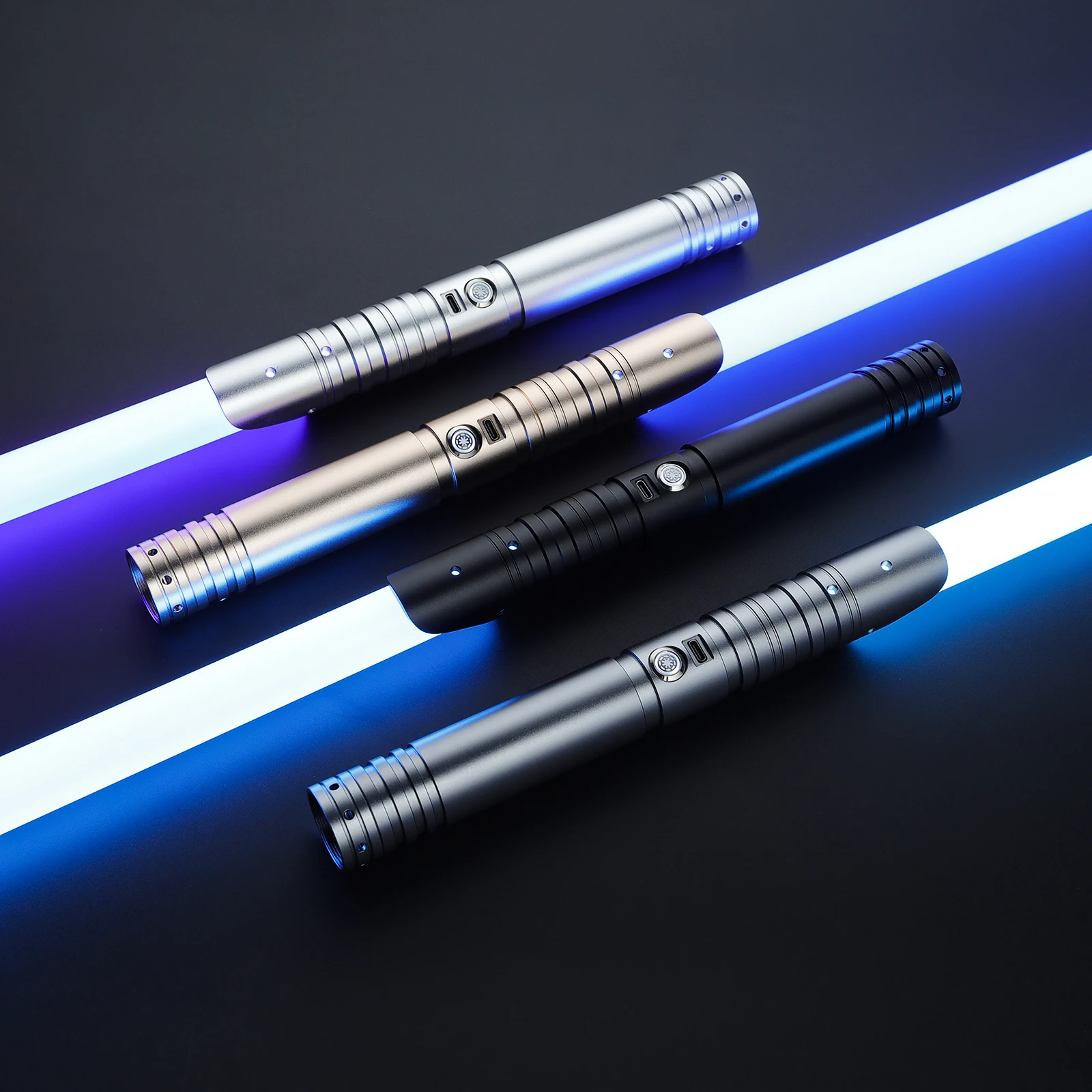 [Wholesale] APP LED Lightsaber Metal Hilt Jedi Laser Sword Sensitive Smooth Hitting Sound Dueling LTG Light Saber sable de luz