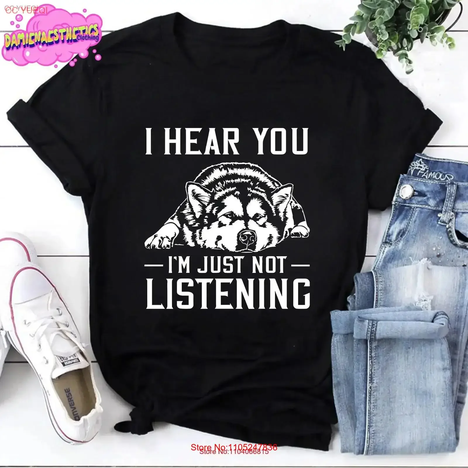 Camiseta divertida de Alaskan Malamute, Alaska Dog Huskies Iditarod Dogs Mom, ropa de diseñador vintage lavada, moda suave y versátil